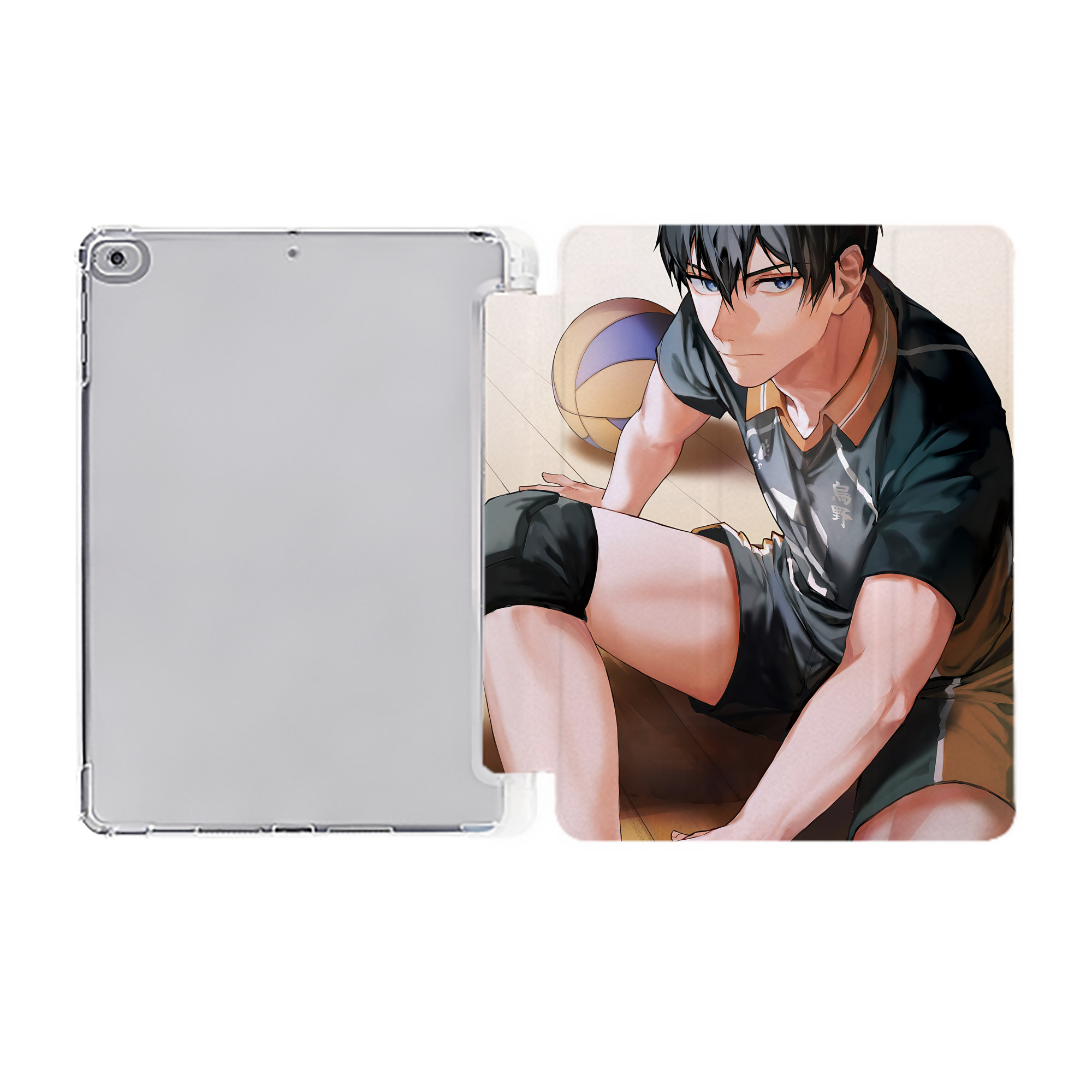 （画像用） ハイキュー!! Haikyu!! IPad ケース ペン収納付き 三つ折りスタンド PUレザー×シリコン 対応機種9.5/10.5/10.9インチ